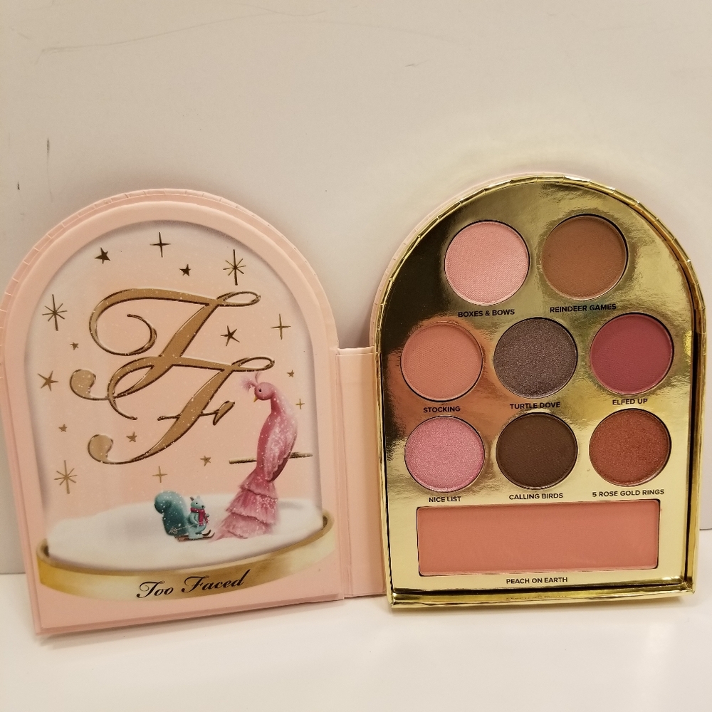 NIP Too Faced Let It Snow Globe “Peacock” Eye/Face Makeup Palette